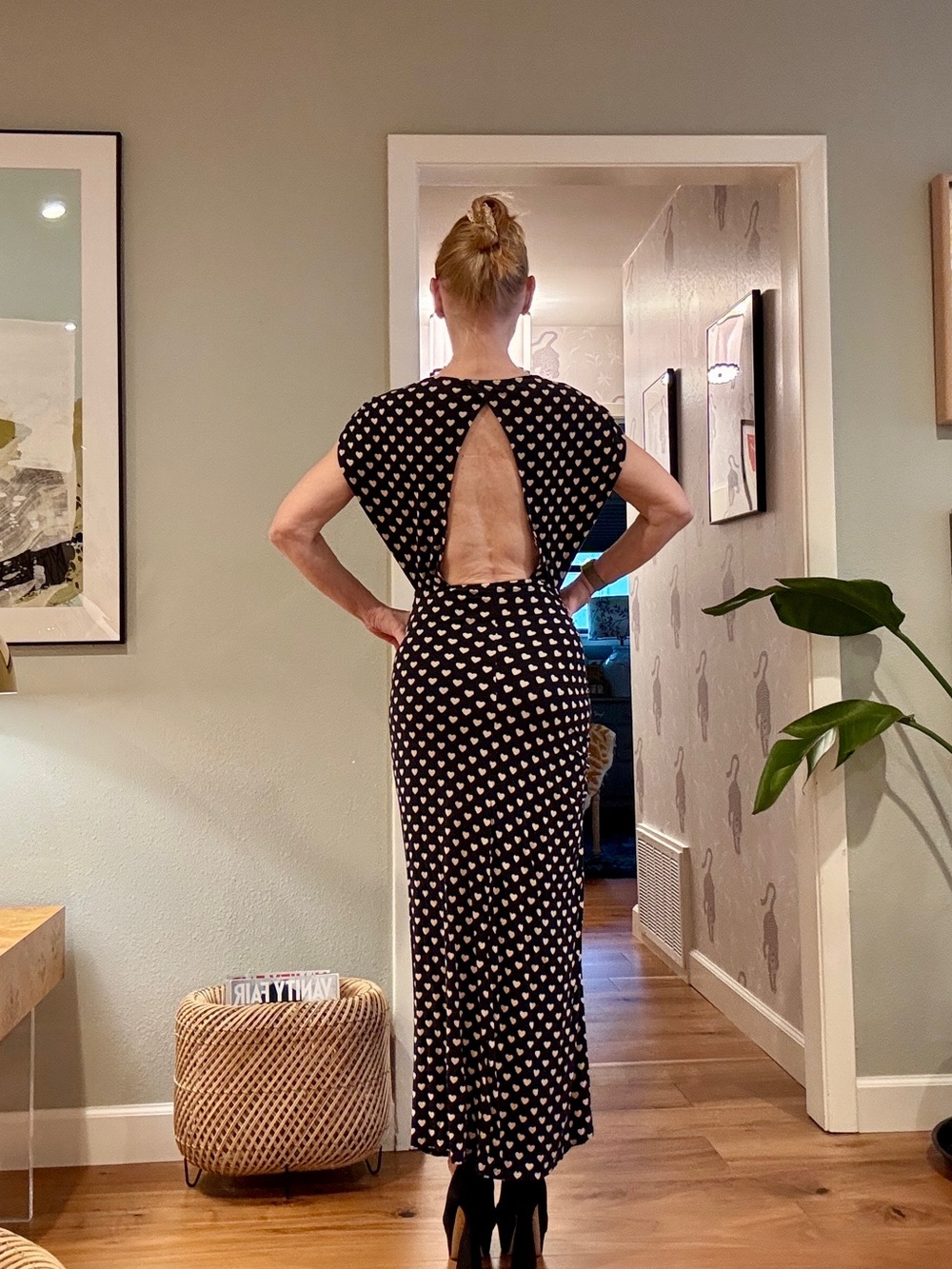 Free People Hearts Cap-Sleeve Maxi Dress